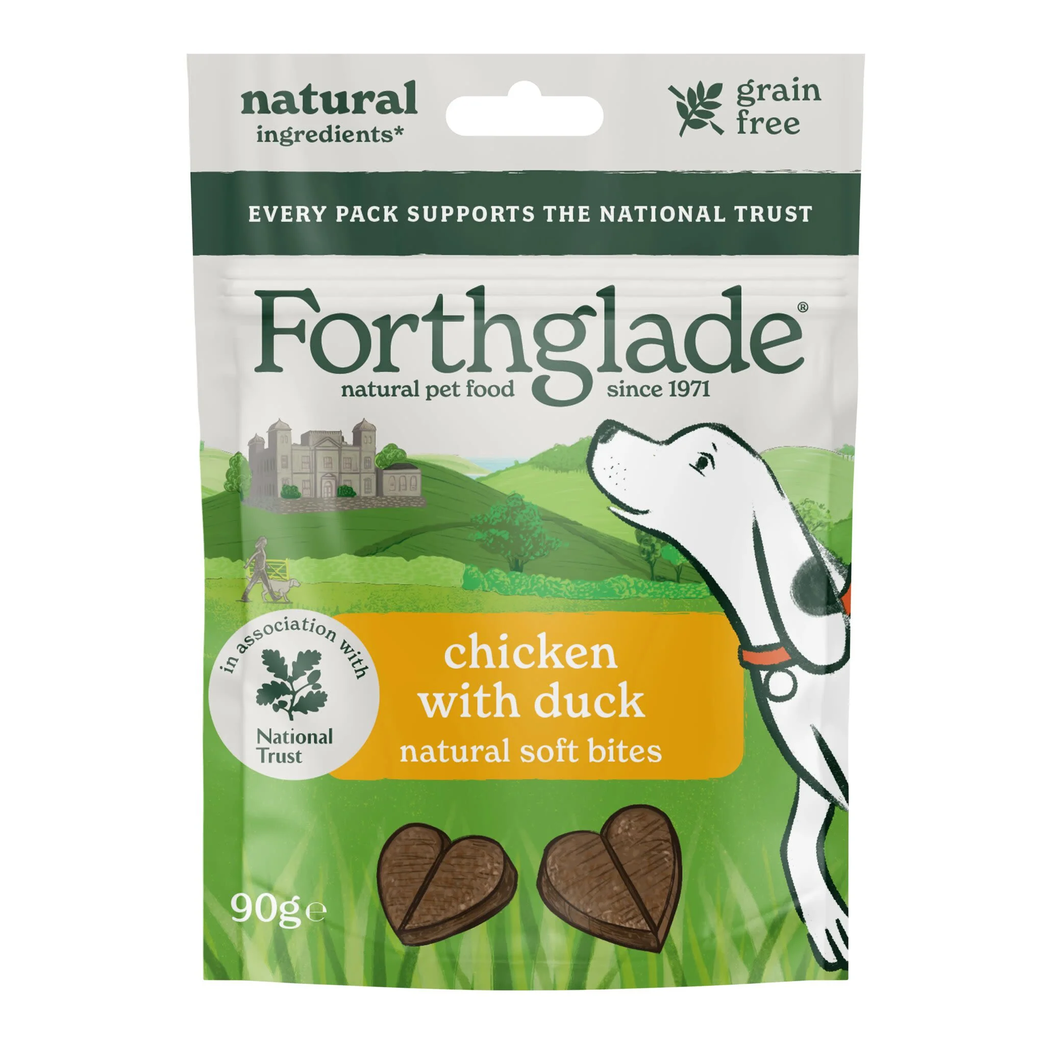Forthglade National Trust Natural Soft Bites Dog Treats - Chicken with Duck
