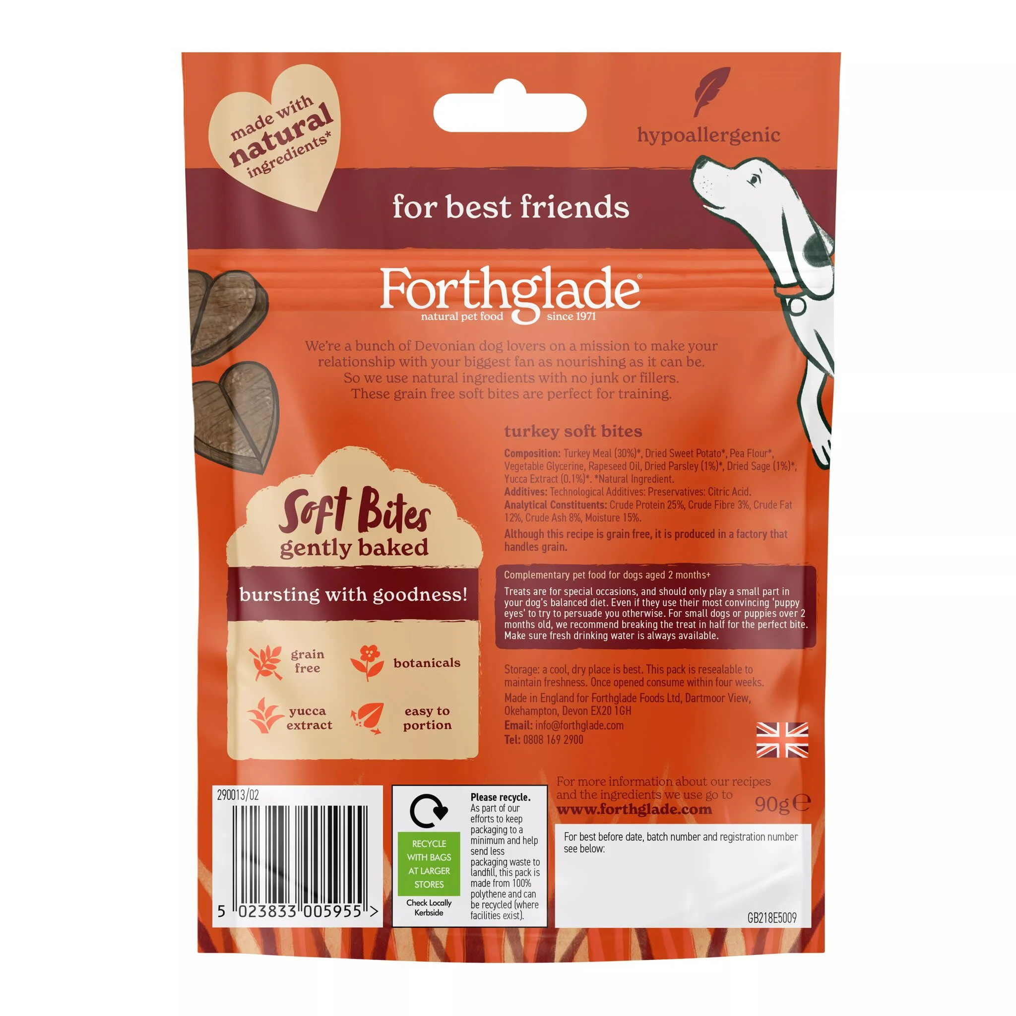 Forthglade Natural Soft Bites Dog Treats - Turkey - Image 2