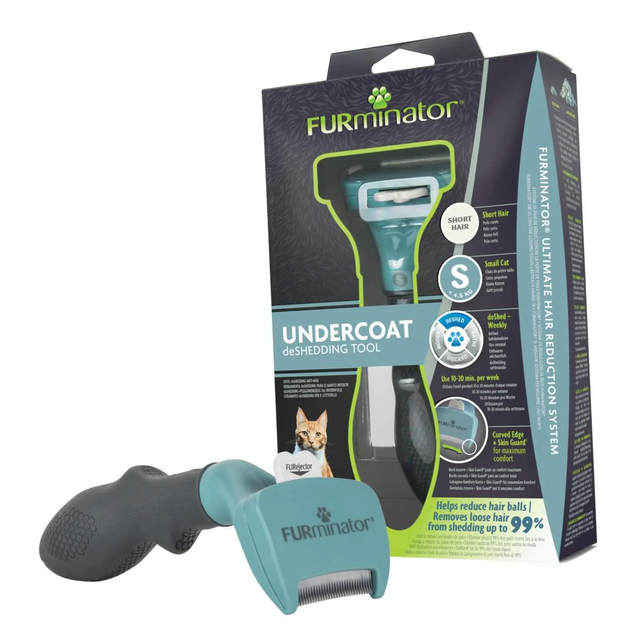 Furminator Cat Short Hair Deshedding Tool - Image 3