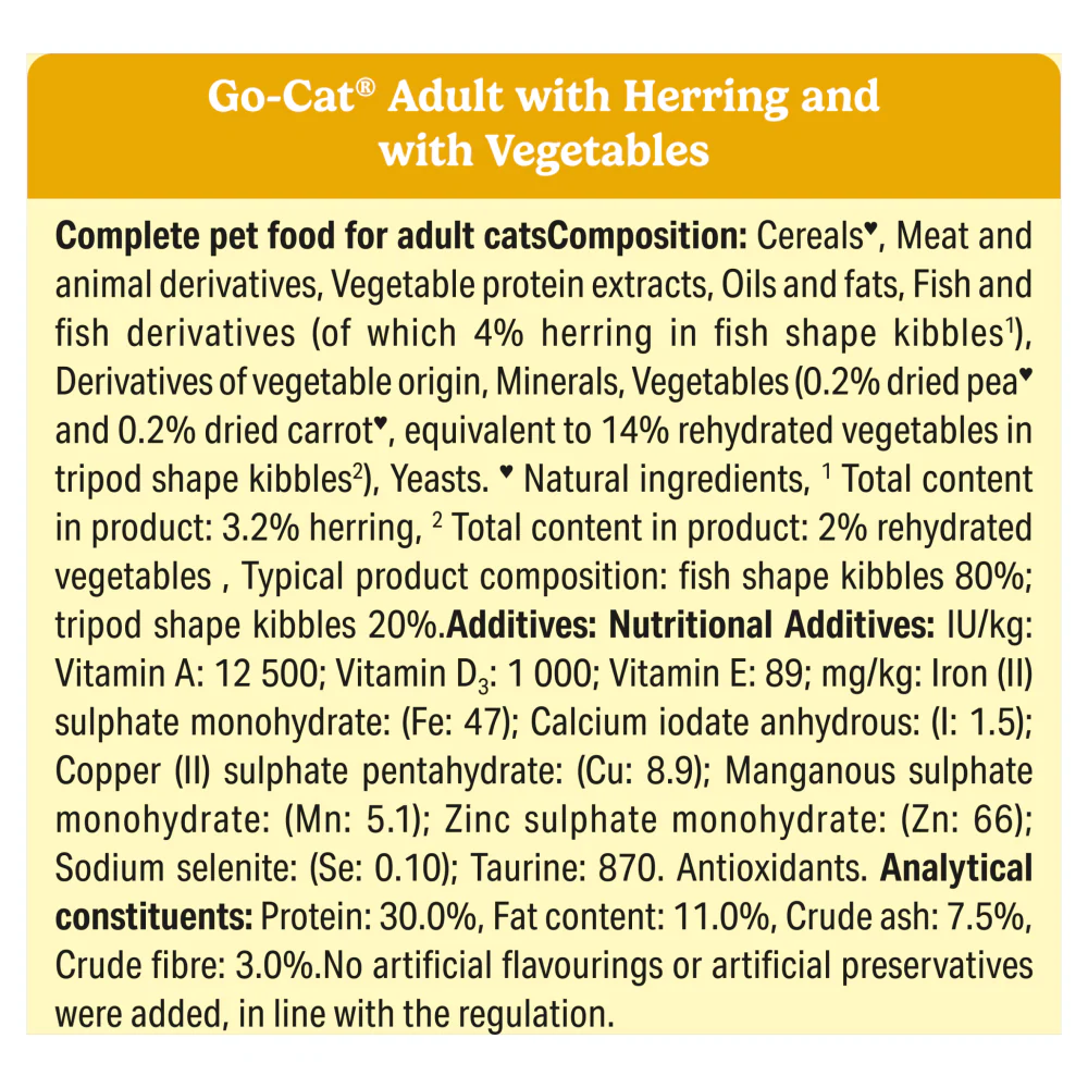 Go-Cat Adult Dry Cat Food - Herring & Vegetable - Image 13