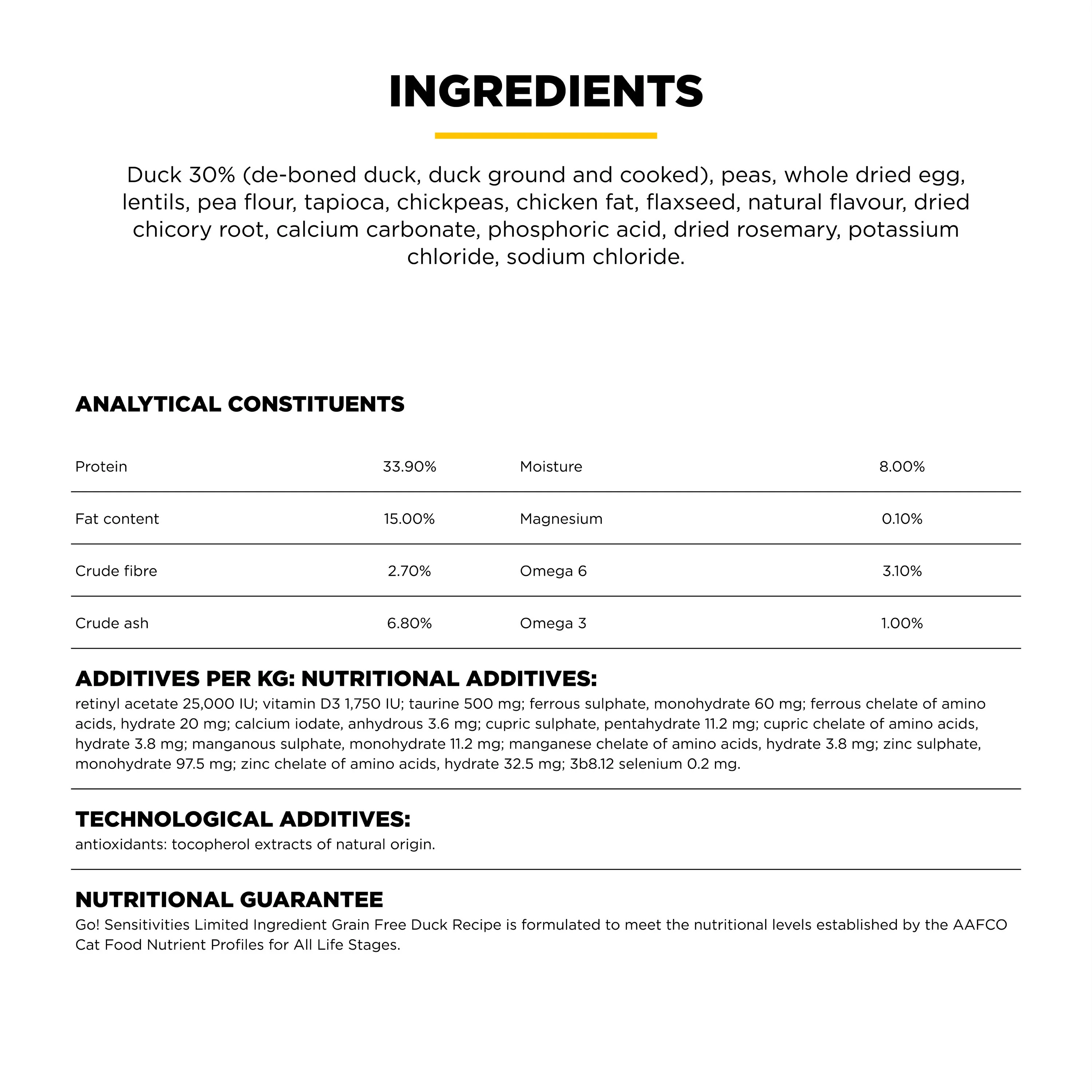 Go! Solutions Sensitivities Limited Ingredient Grain Free Duck recipe Dry Cat Food - Image 5
