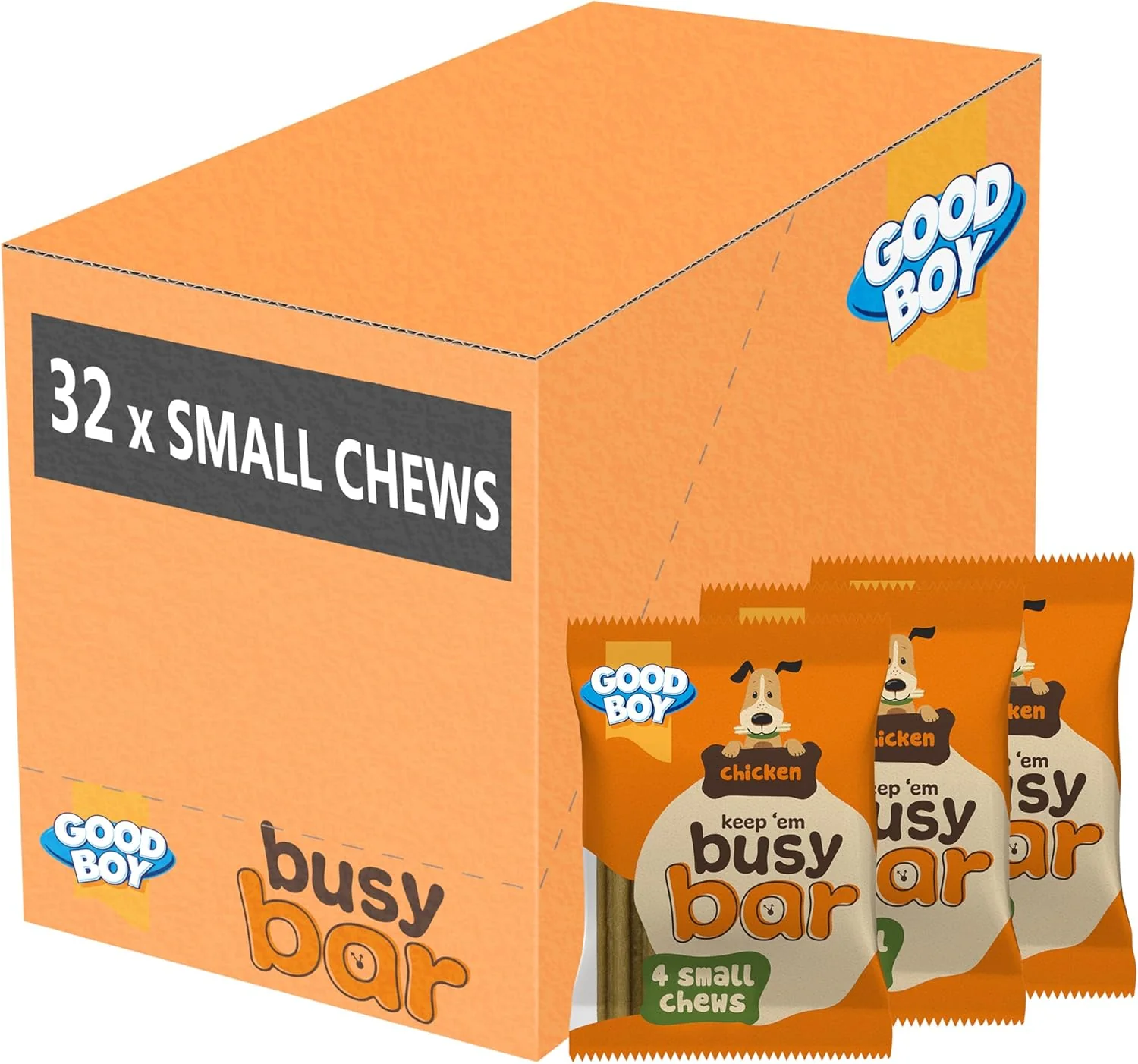 Good Boy Busy Bar 4 Small Chicken Chews Dog Treats - Image 2