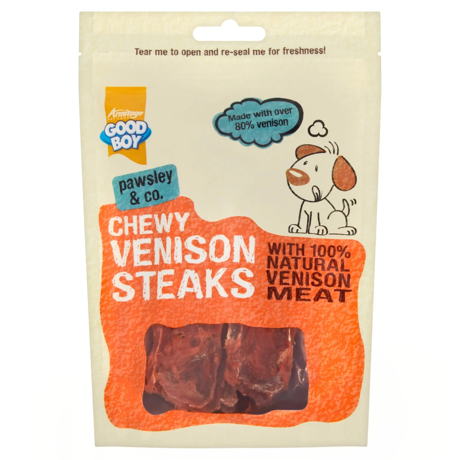 Good Boy Chewy Venison Steaks Dog Treat - Image 2