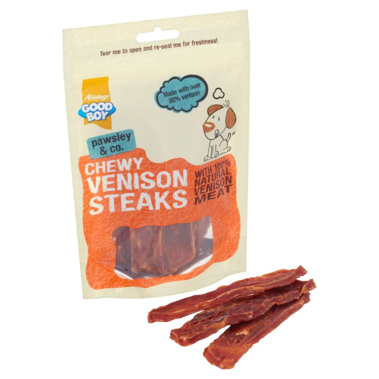 Good Boy Chewy Venison Steaks Dog Treat - Image 3
