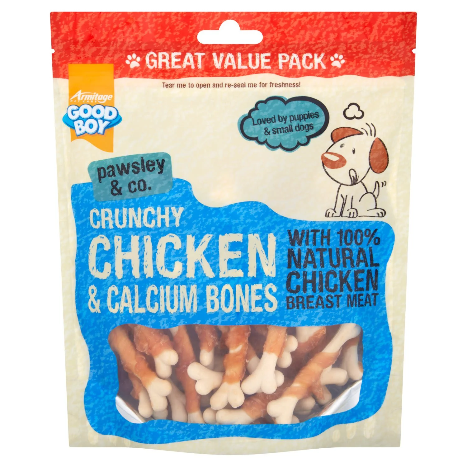 Good Boy Dog Treats - Crunchy Chicken & Calcium Bones - Image 2