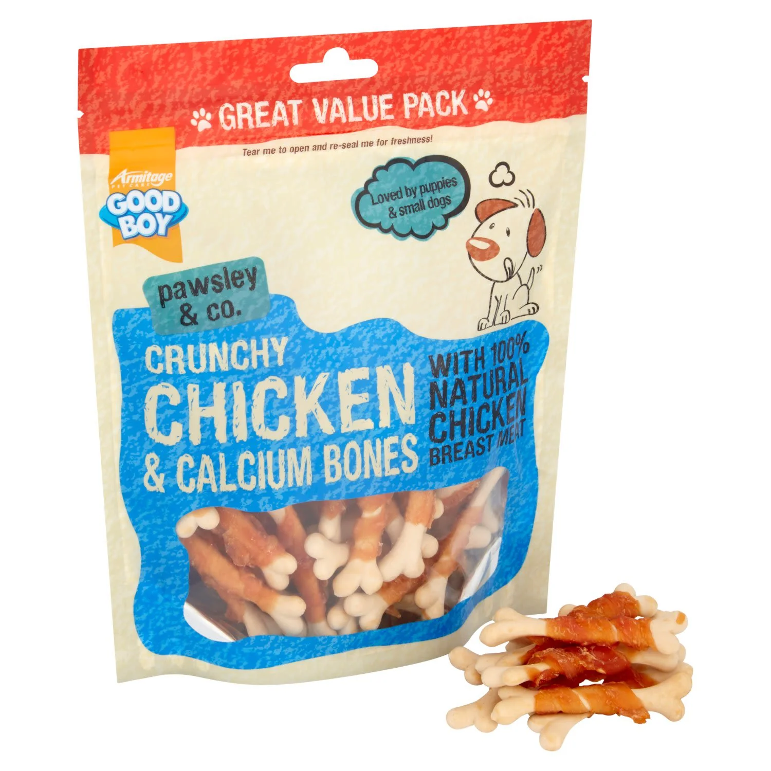 Good Boy Dog Treats - Crunchy Chicken & Calcium Bones - Image 3
