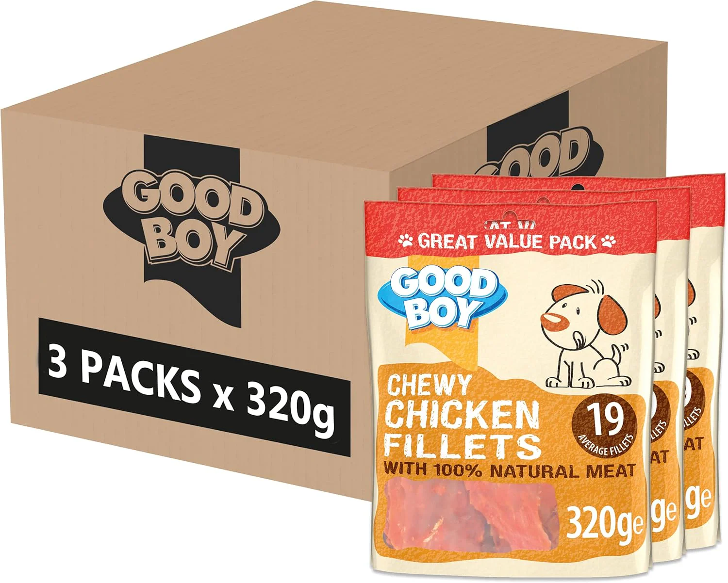 Good Boy Pawsley & Co Chewy Chicken Fillets Dog Treats - Image 2
