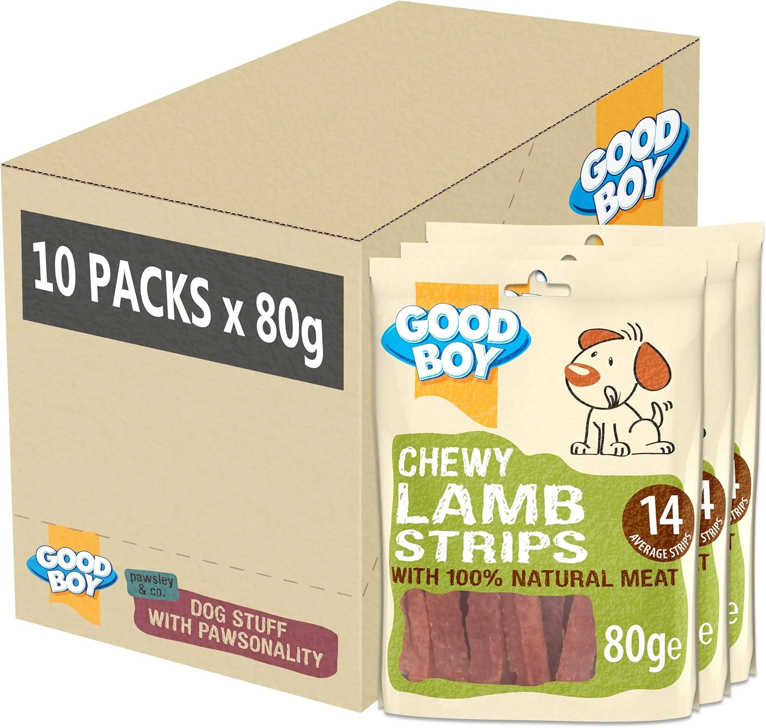 Good Boy Pawsley & Co Chewy Lamb Strips Dog Treats - Image 2