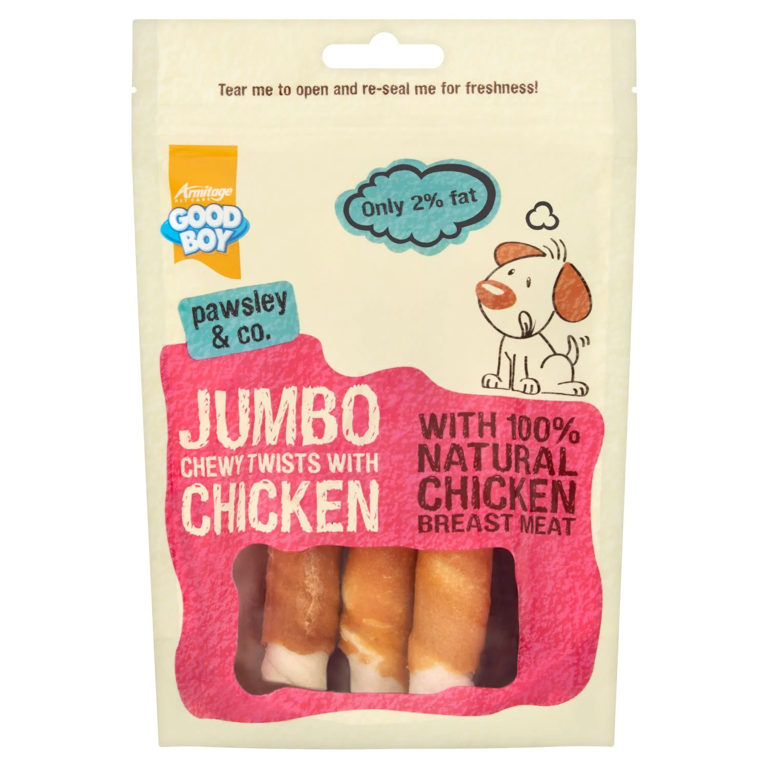 Good Boy Pawsley & Co Jumbo Twisters with Chicken Dog Treat - Image 2