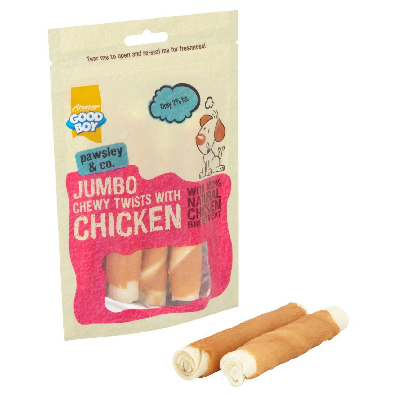 Good Boy Pawsley & Co Jumbo Twisters with Chicken Dog Treat - Image 3