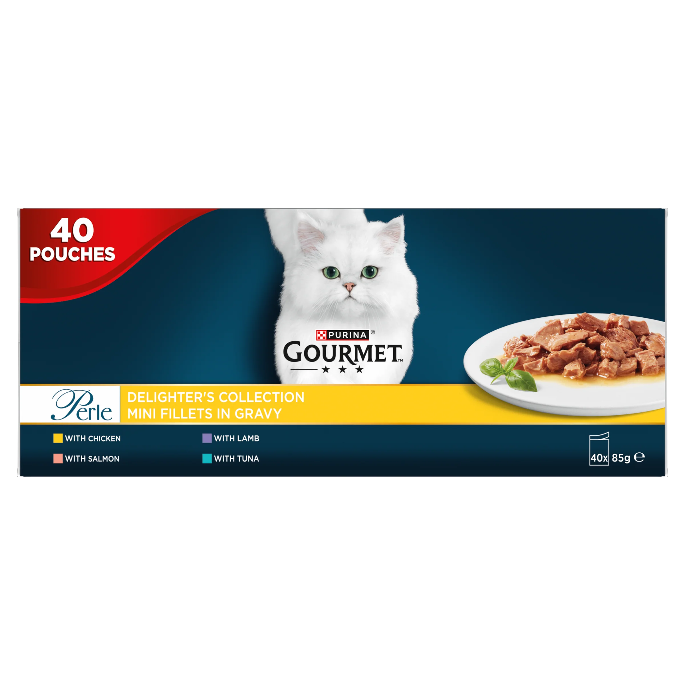 Gourmet Perle Delighter's Collection Mini Fillets in Gravy Pouch Adult Wet Cat Food - Image 14