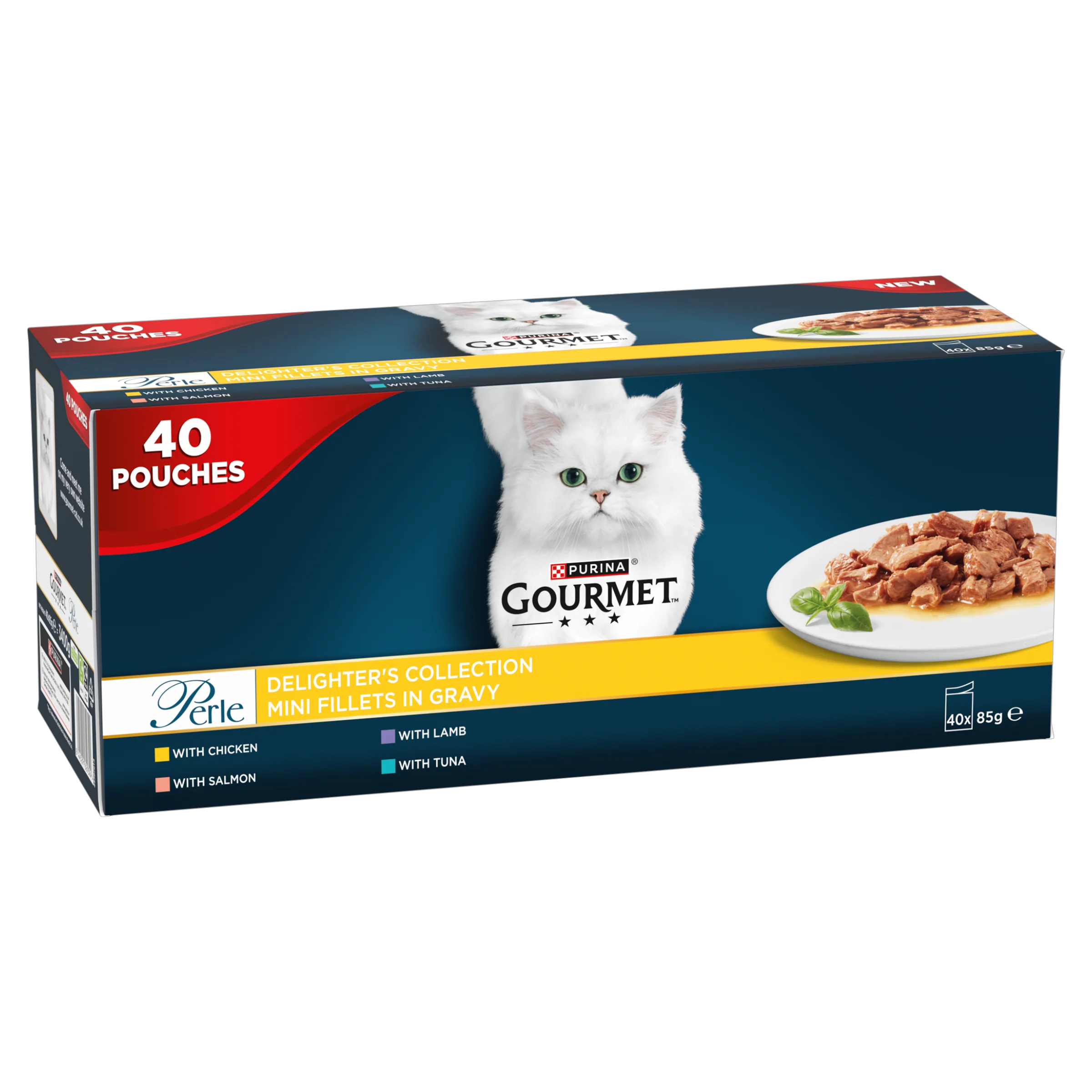 Gourmet Perle Delighter's Collection Mini Fillets in Gravy Pouch Adult Wet Cat Food - Image 2