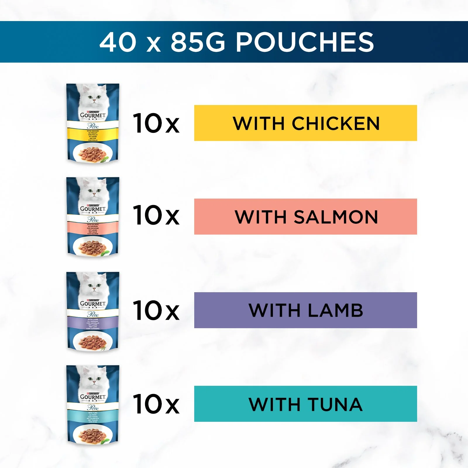 Gourmet Perle Delighter's Collection Mini Fillets in Gravy Pouch Adult Wet Cat Food - Image 9