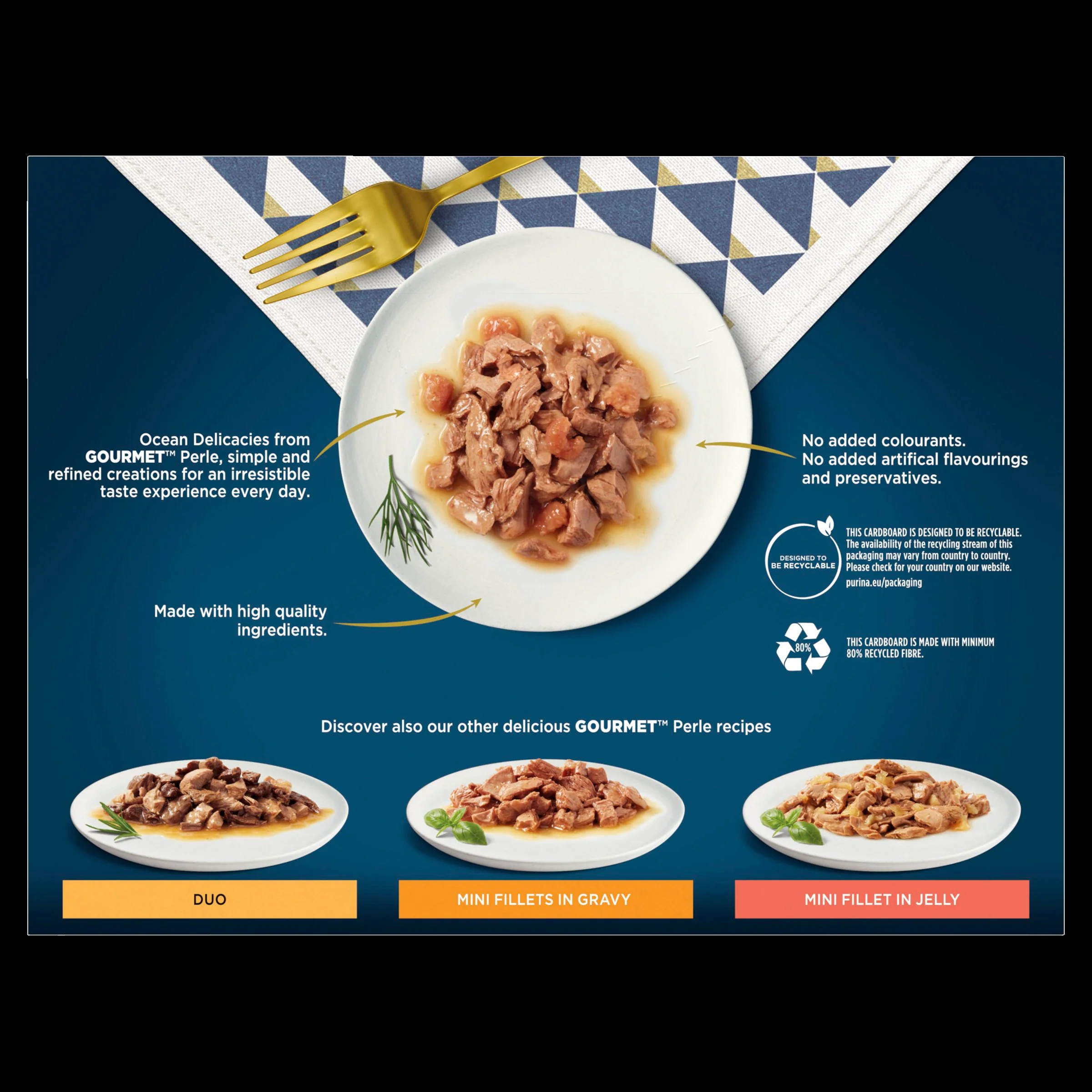 Gourmet Perle Mini Fillets Pouches Adult Wet Cat Food - Ocean Delicacies in Gravy - Image 6