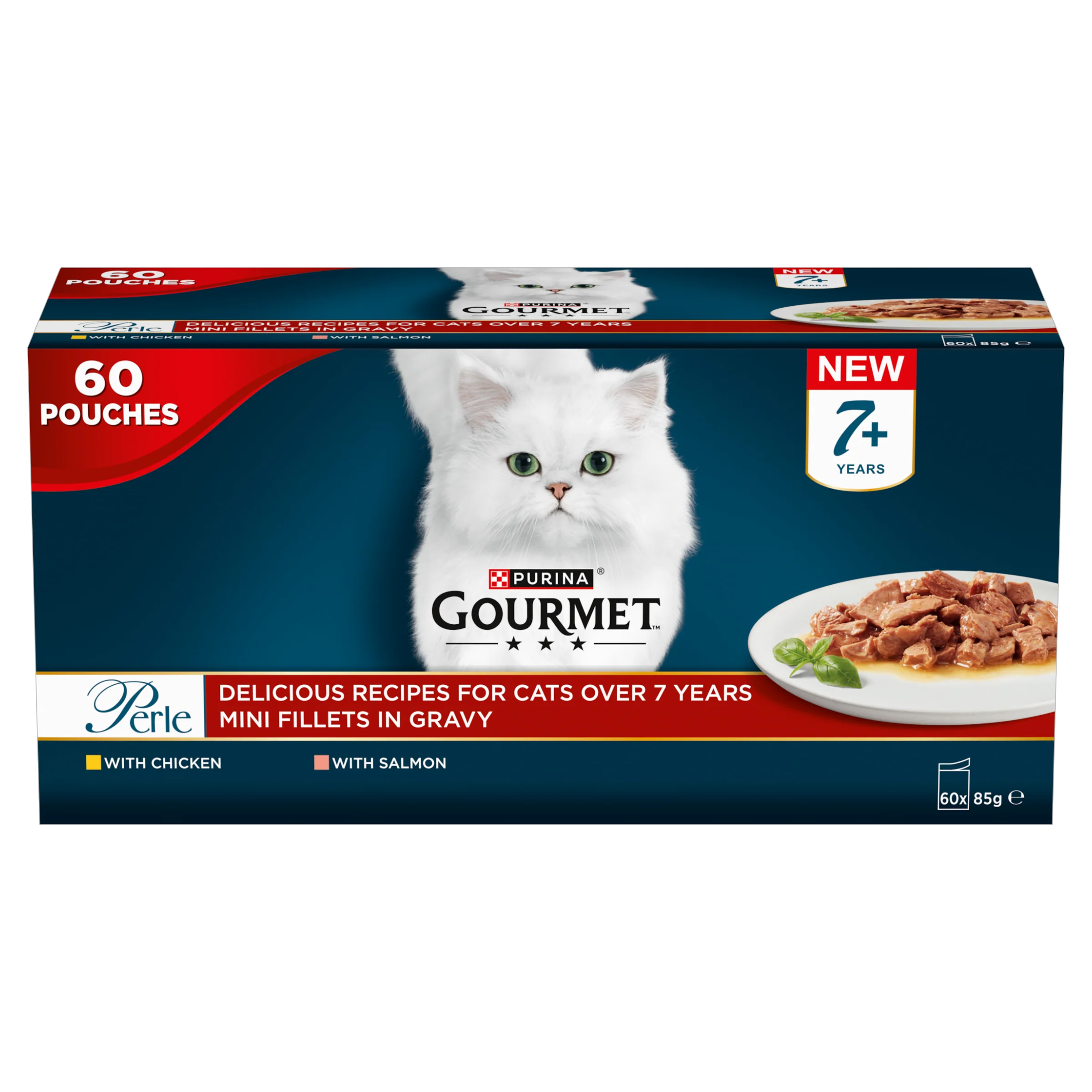 Gourmet Perle Senior Mini Fillets in Gravy Pouch Wet Cat Food - Image 2