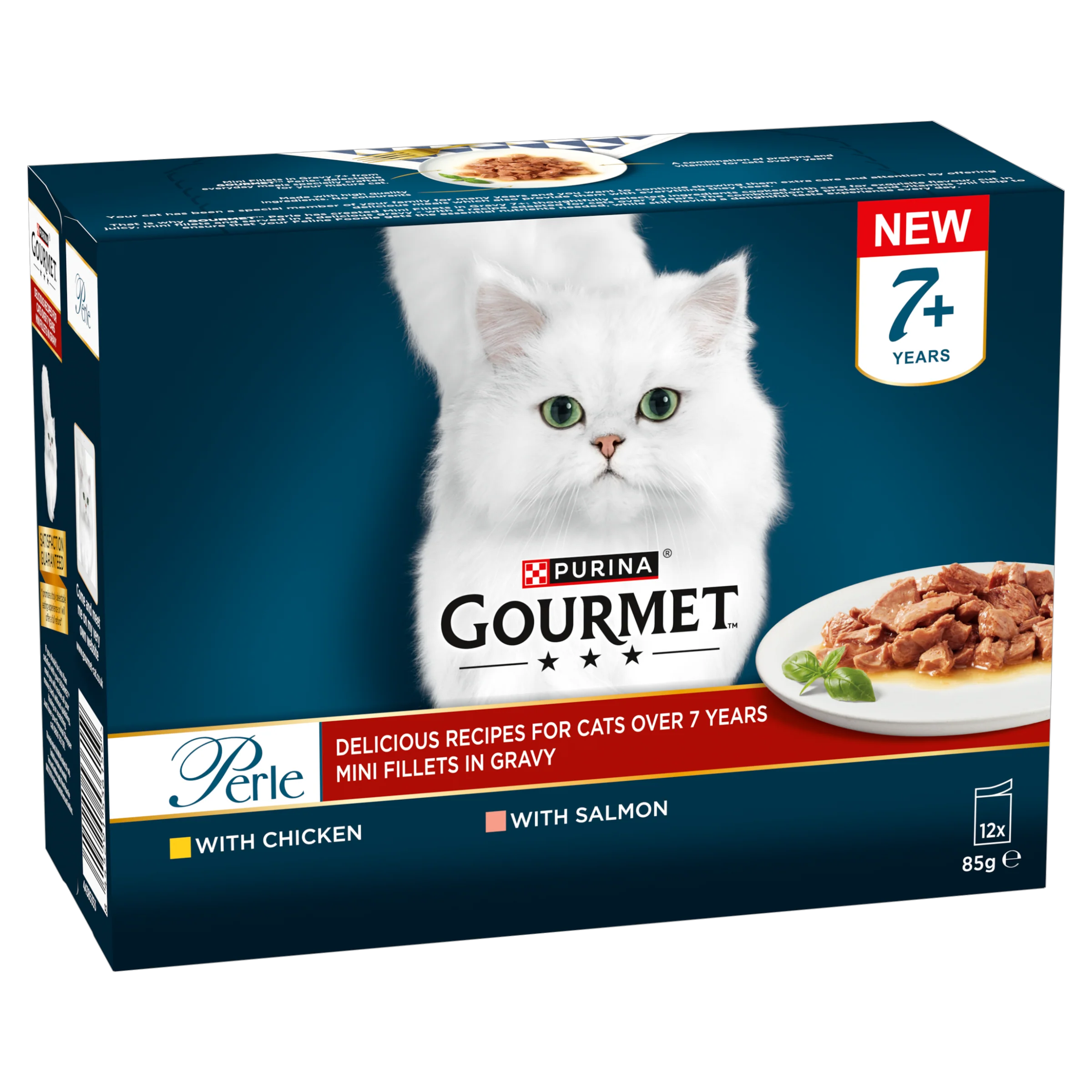 Gourmet Perle Senior Mini Fillets in Gravy Pouch Wet Cat Food - Image 3