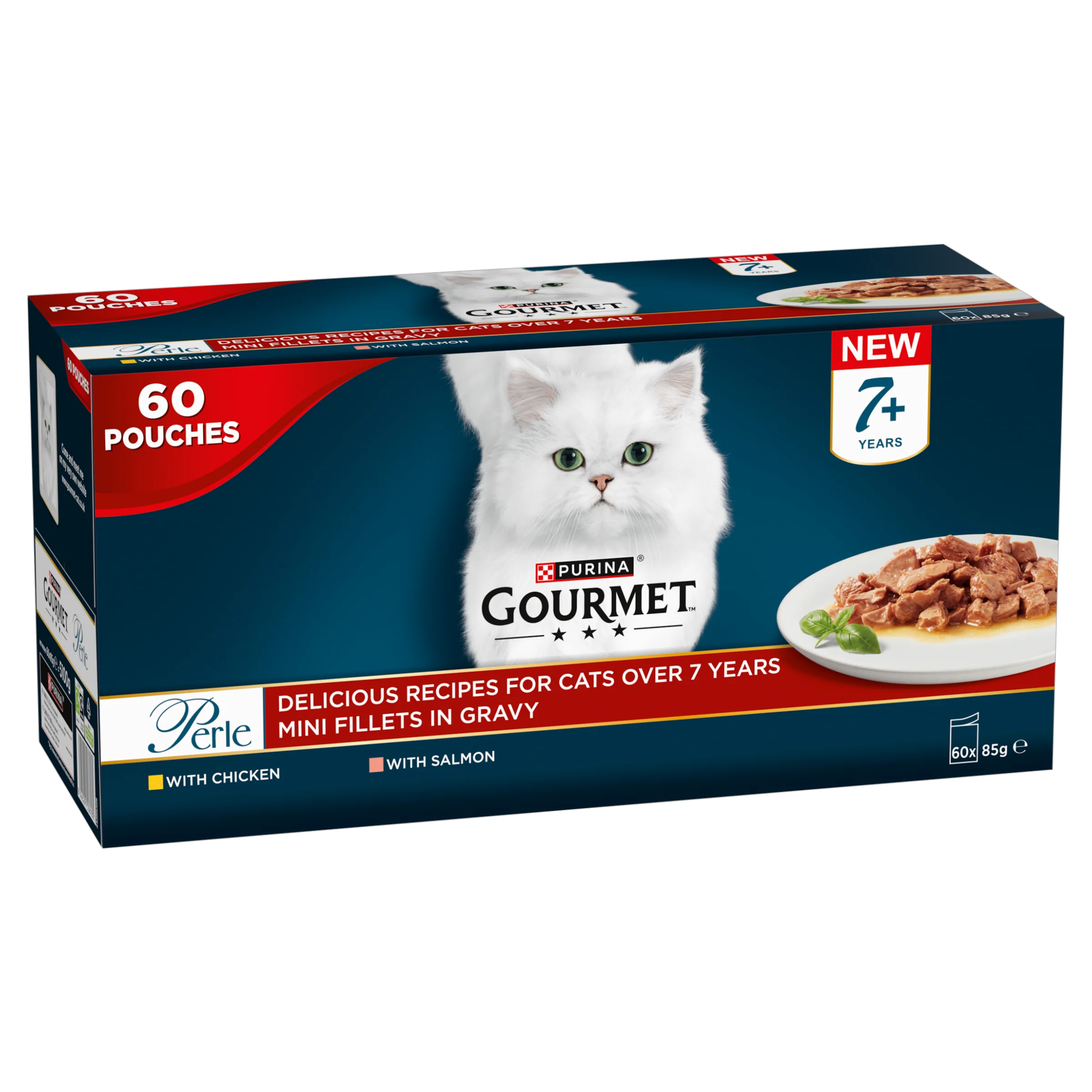 Gourmet Perle Senior Mini Fillets in Gravy Pouch Wet Cat Food - Image 4