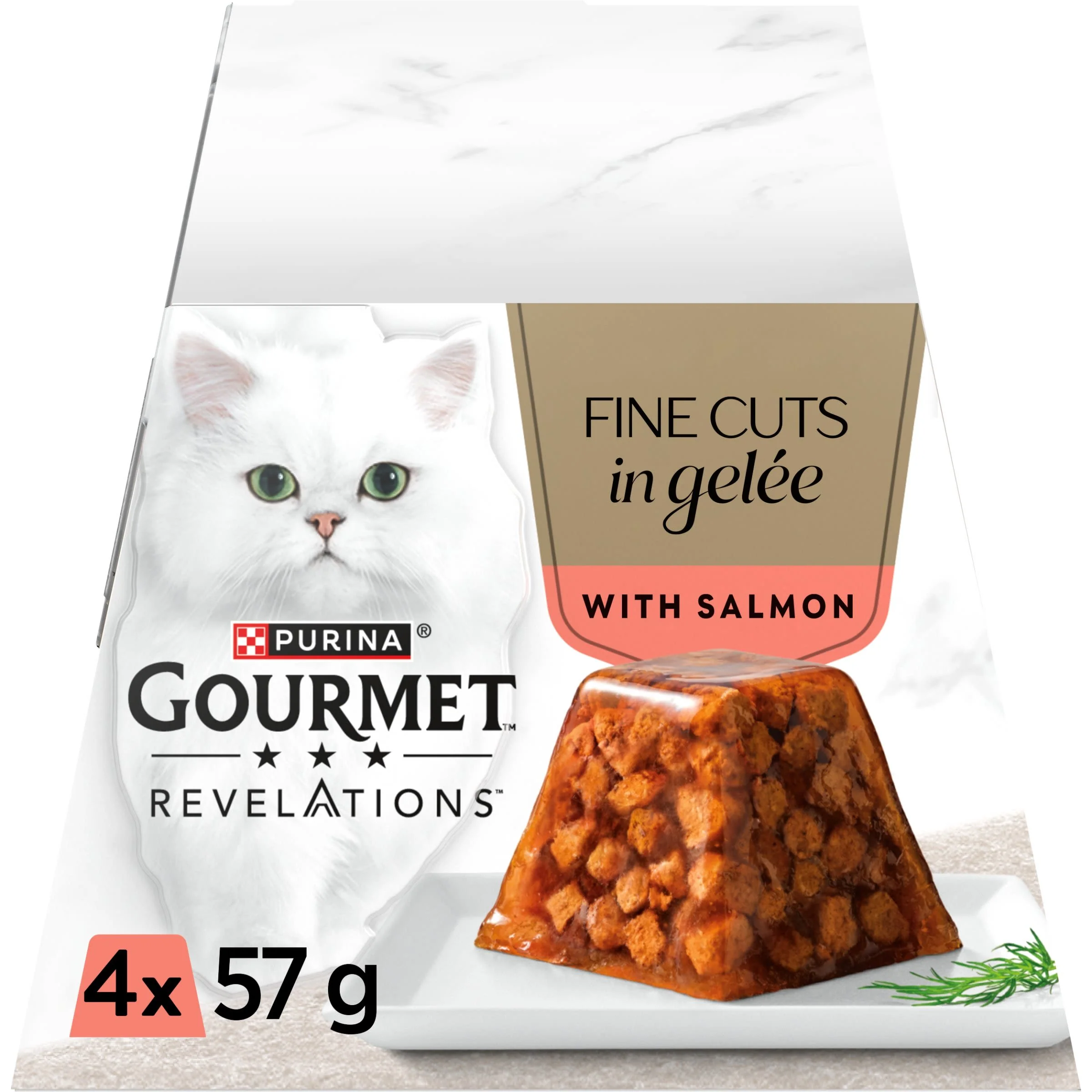 Gourmet Revelations Gelee Salmon in Jelly Wet Cat Food 4 x 57g - Image 2