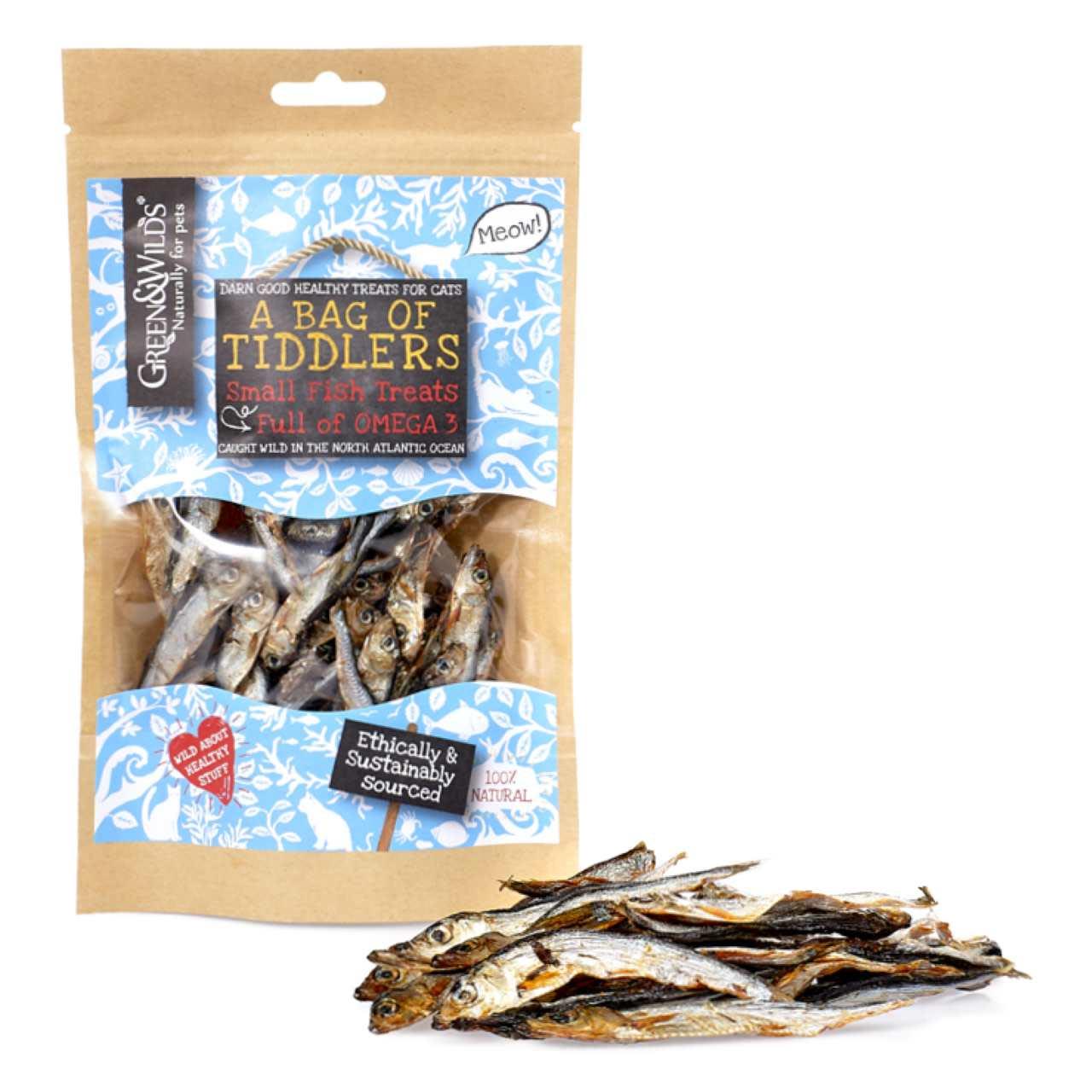Green & Wilds A Bag of Tiddlers Fish Cat Treat - Image 2