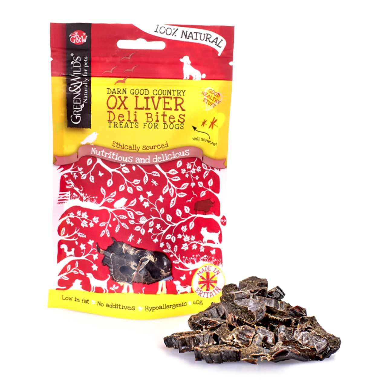 Green & Wilds Ox Liver Deli Bites Dog Treat - Image 2