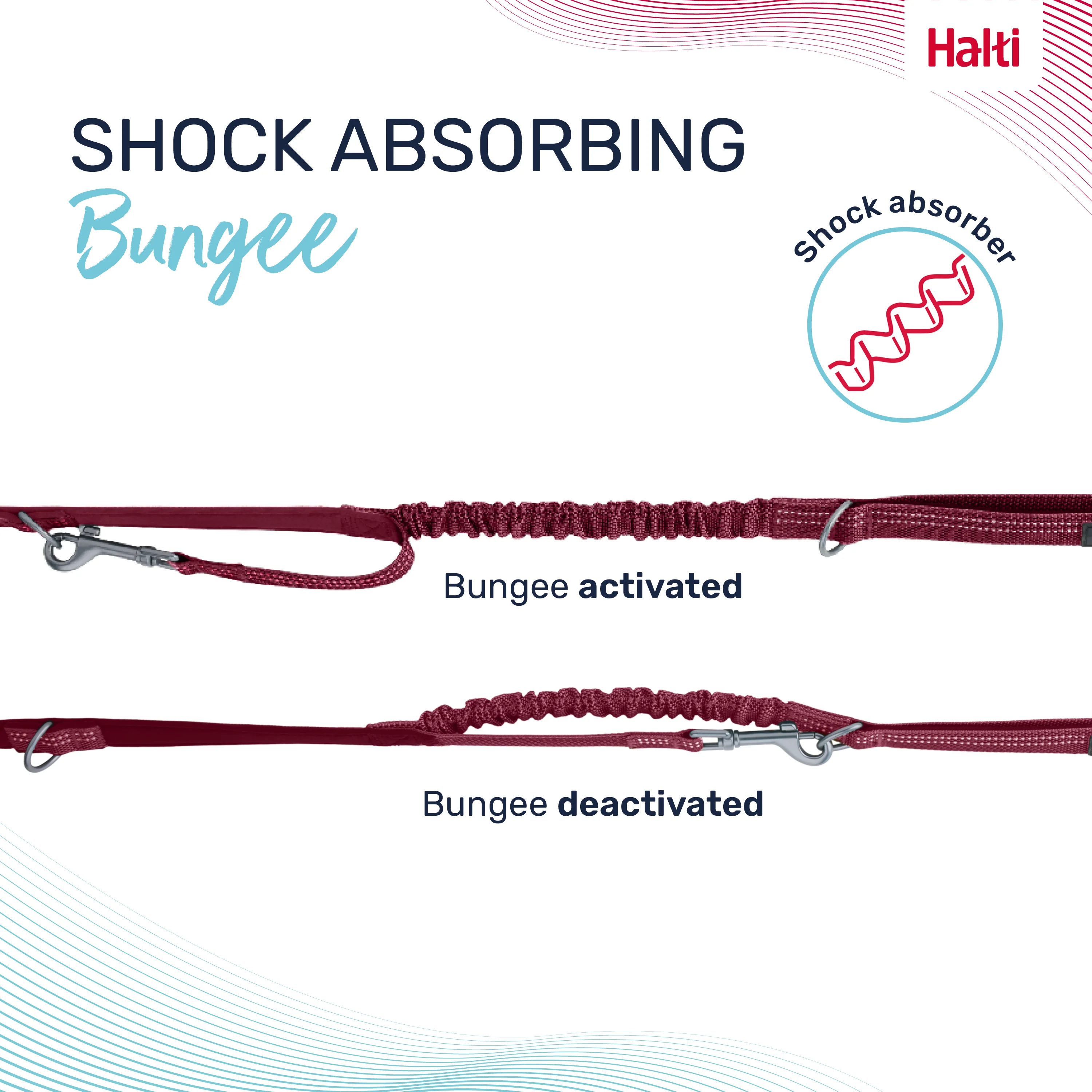 Halti Anatomy Multi Dog Lead - Magenta - Image 3