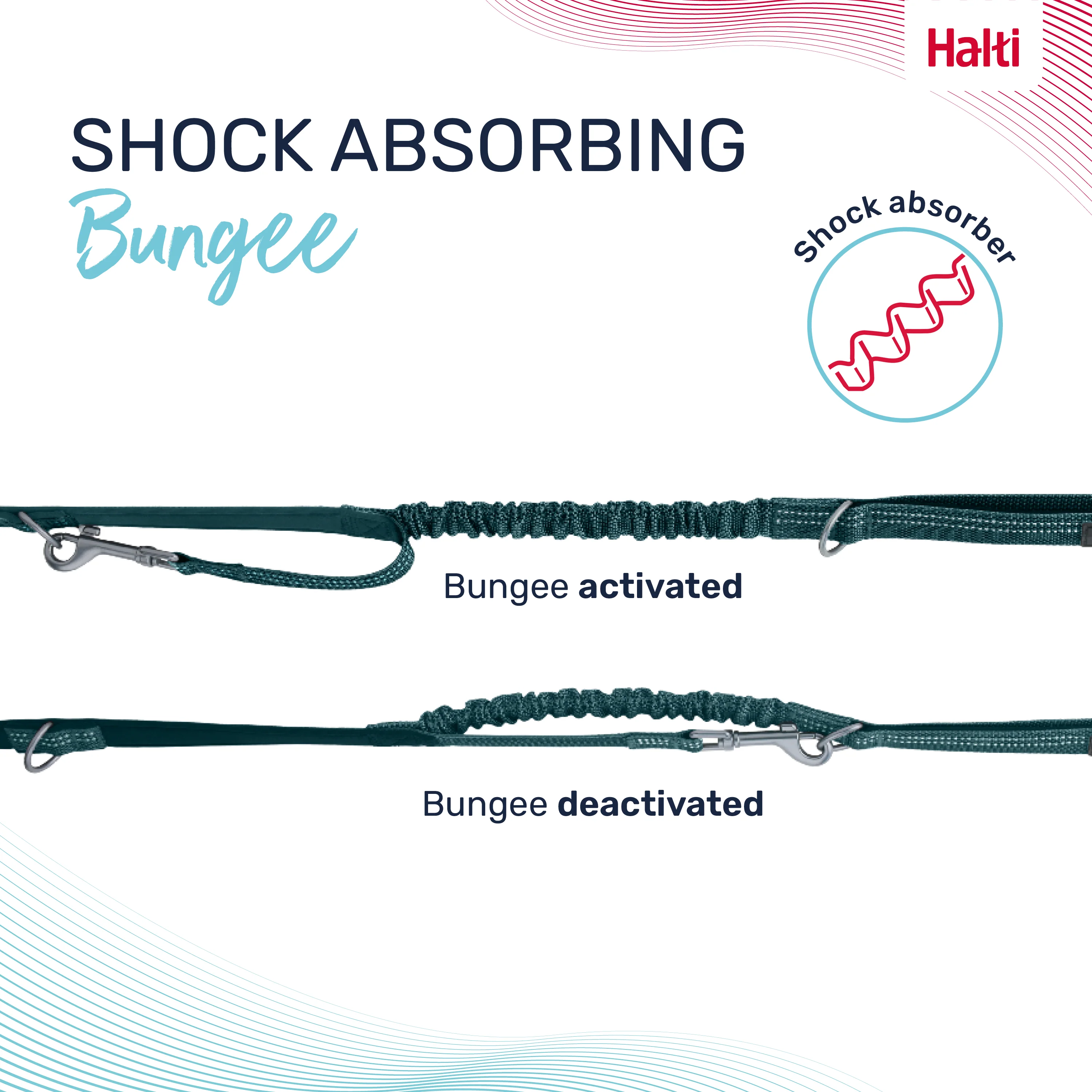 Halti Anatomy Multi Dog Lead - Teal - Image 3