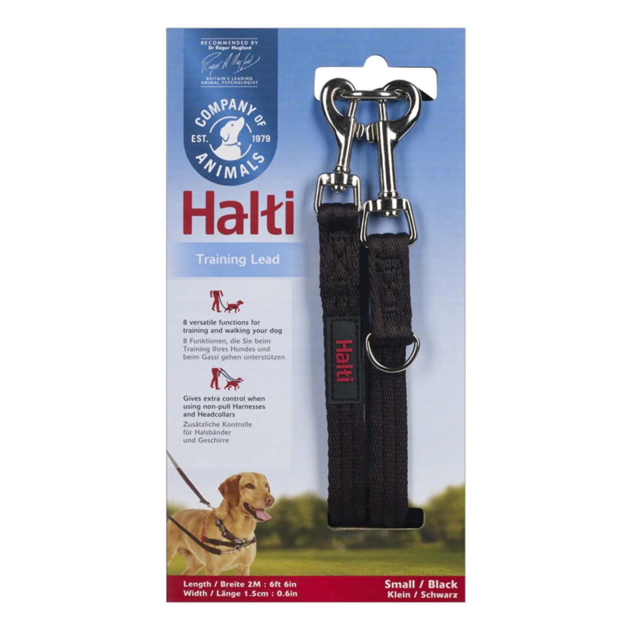 Halti Training Dog Lead in Black Small - Image 2