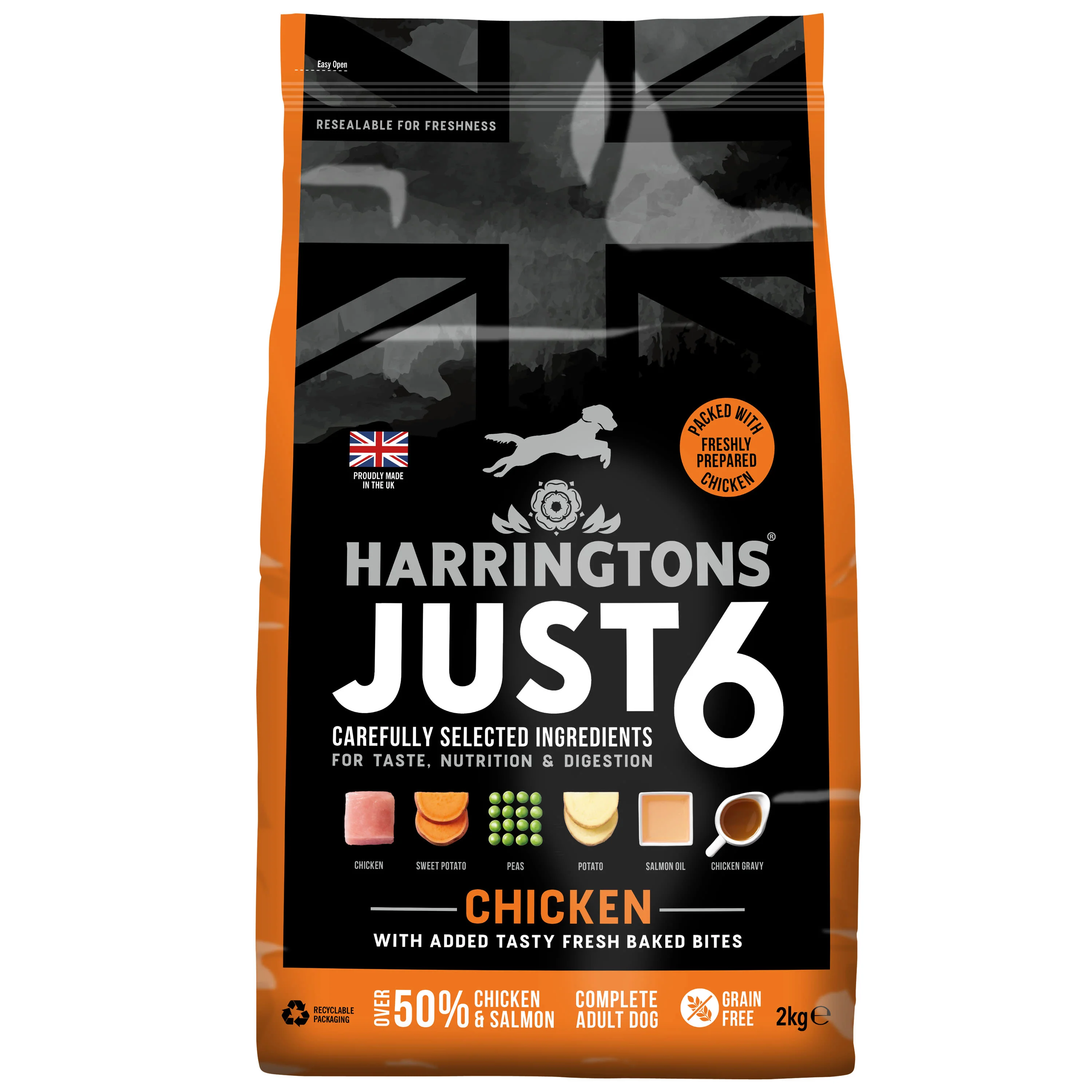 Harringtons Just 6 Grain-free Adult Dry Dog Food - Chicken - Image 2