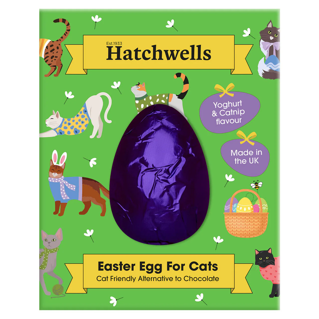 Hatchwells Easter Egg for Cats - Yoghurt & Catnip