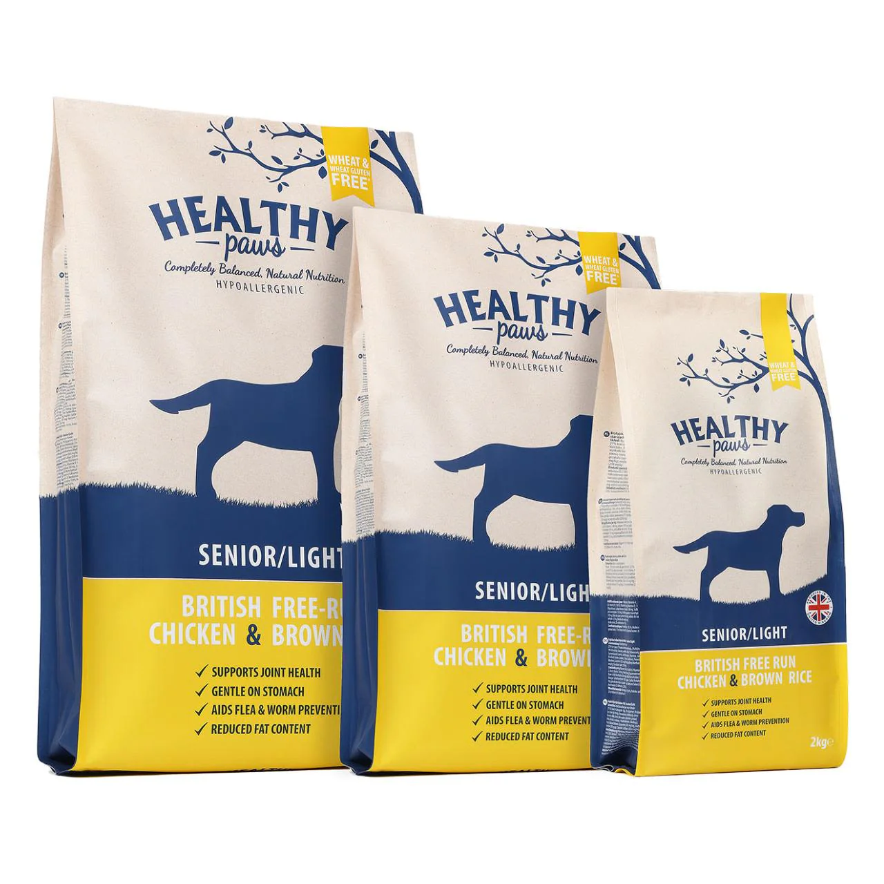 Healthy Paws British Free-Run Chicken & Brown Rice Senior/Light Dog Food - Image 3