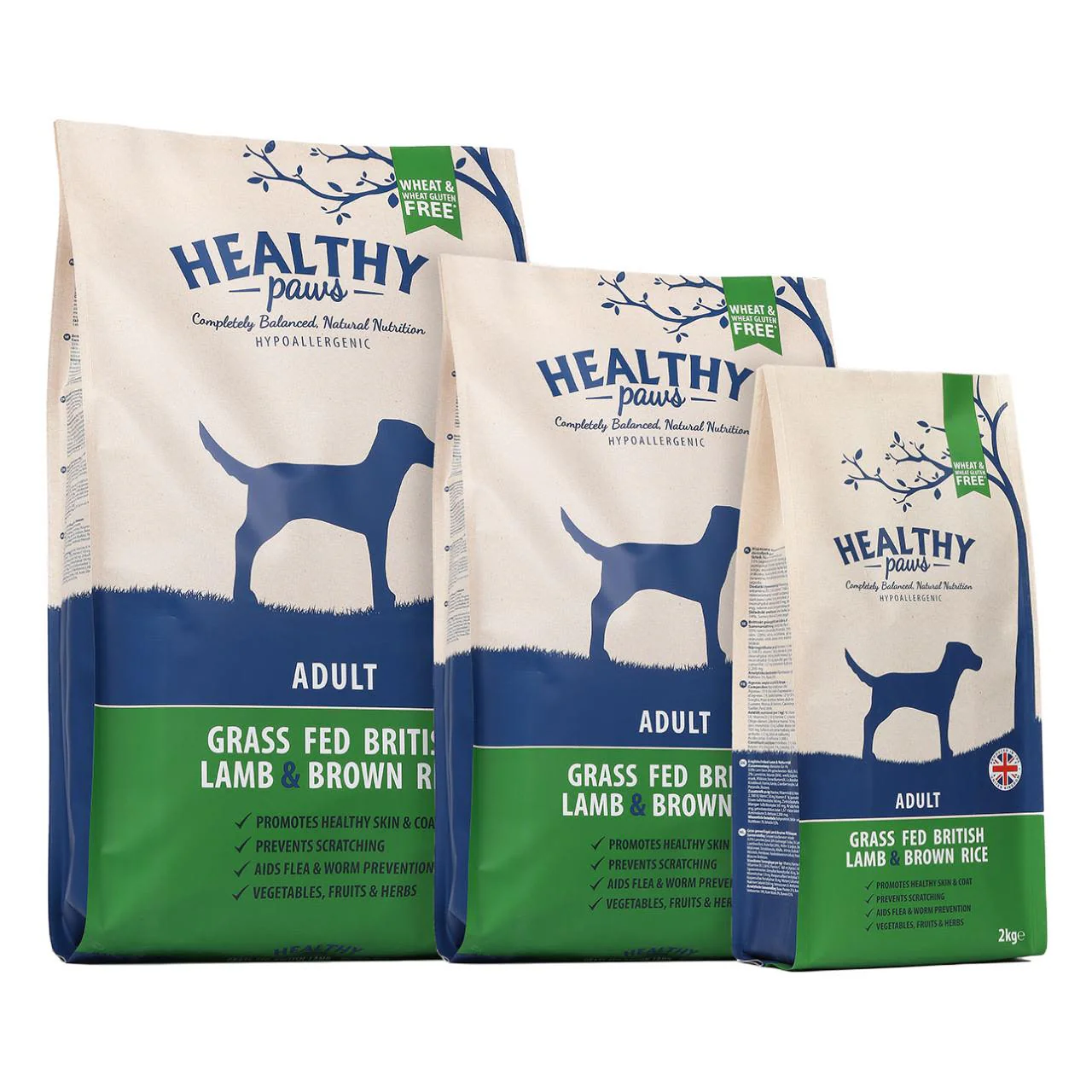 Healthy Paws Grass Fed British Lamb & Brown RiceĀ Adult Dog Food - Image 3