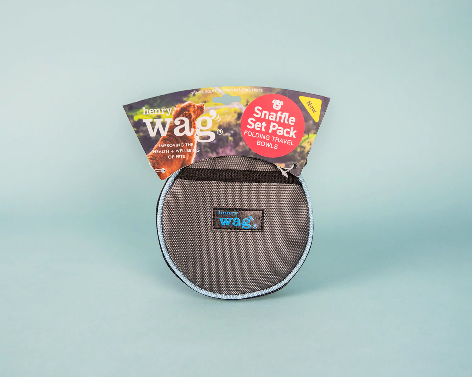 Henry Wag Snaffle Set Pack Folding Grey Dog Travel Bowls - Image 2
