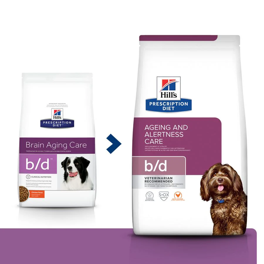 Hill's Prescription Diet b/d Brain Ageing Care Adult/Senior Dry Dog Food with Chicken - Image 3