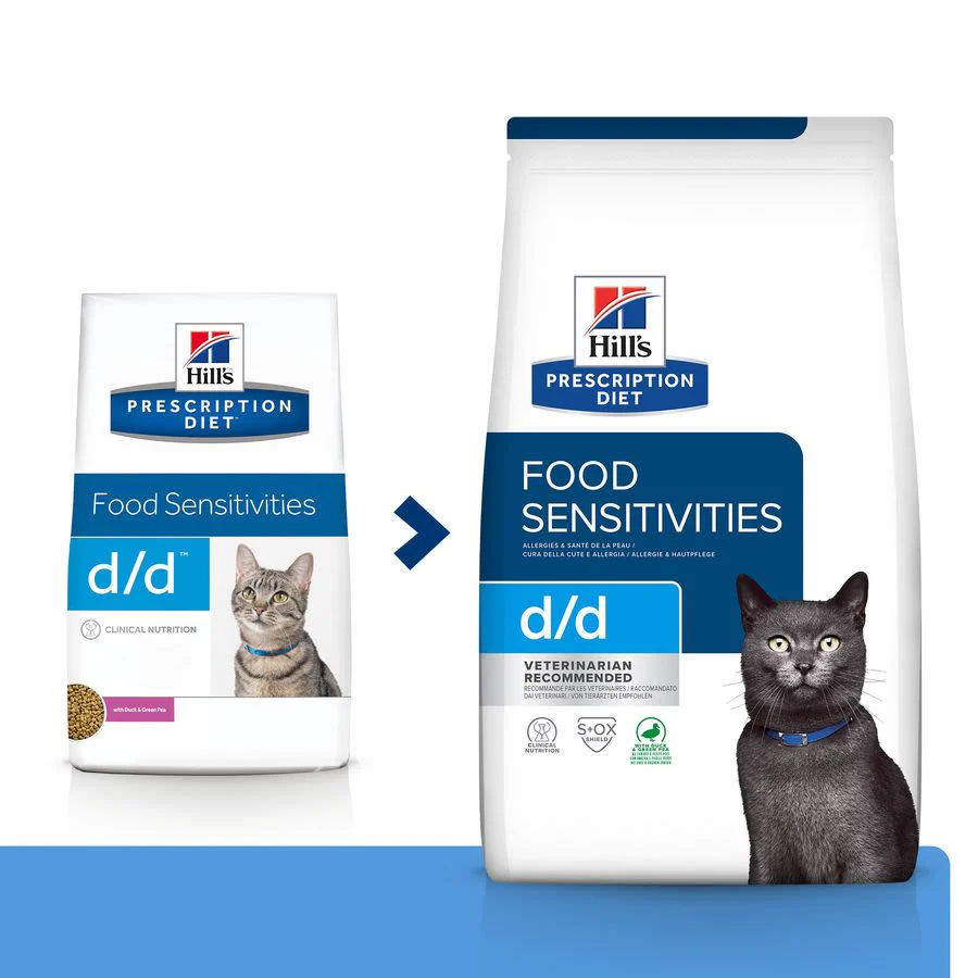 Hill's Prescription Diet d/d Food Sensitivities Adult and Senior Dry Cat Food - Duck & Green Pea 1.5kg - Image 3