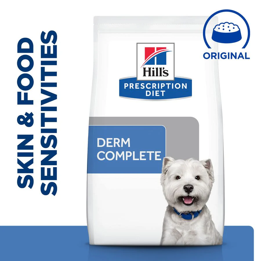 Hill's Prescription Diet Derm Complete Skin Care and Food Sensitivities Mini Dry Dog Food - Rice & Egg - Image 2