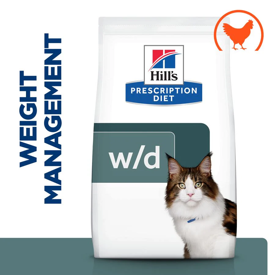Hill's Prescription Diet Digestive/Weight Management w/d Adult Dry Cat Food - Chicken - Image 2