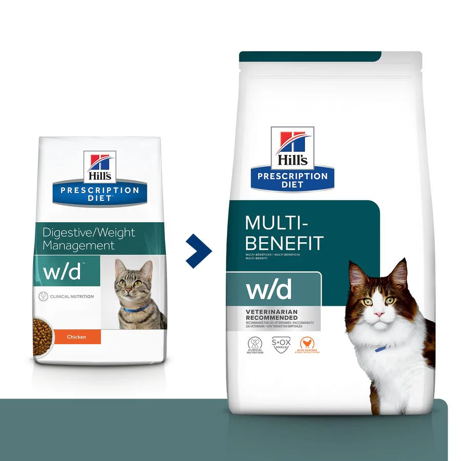 Hill's Prescription Diet Digestive/Weight Management w/d Adult Dry Cat Food - Chicken - Image 3