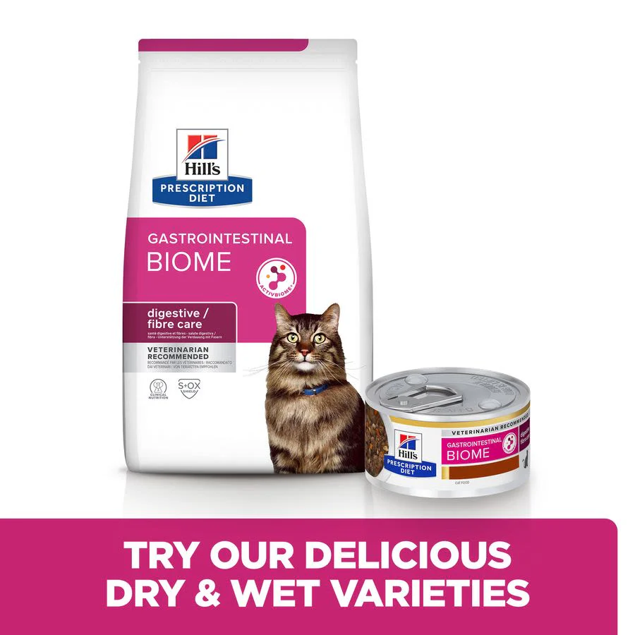 Hill's Prescription Diet Gastrointestinal Biome Digestive Care Adult/Senior Wet Cat Food - Chicken & Vegetable Stew - Image 4