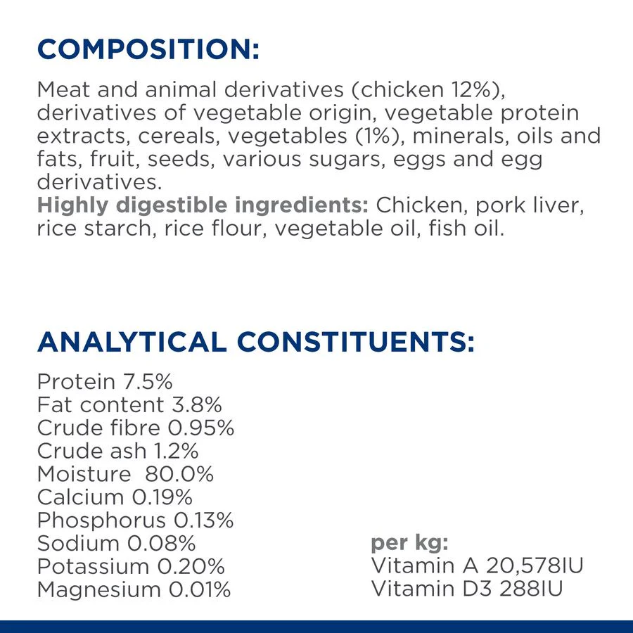 Hill's Prescription Diet Gastrointestinal Biome Digestive Care Adult/Senior Wet Cat Food - Chicken & Vegetable Stew - Image 9