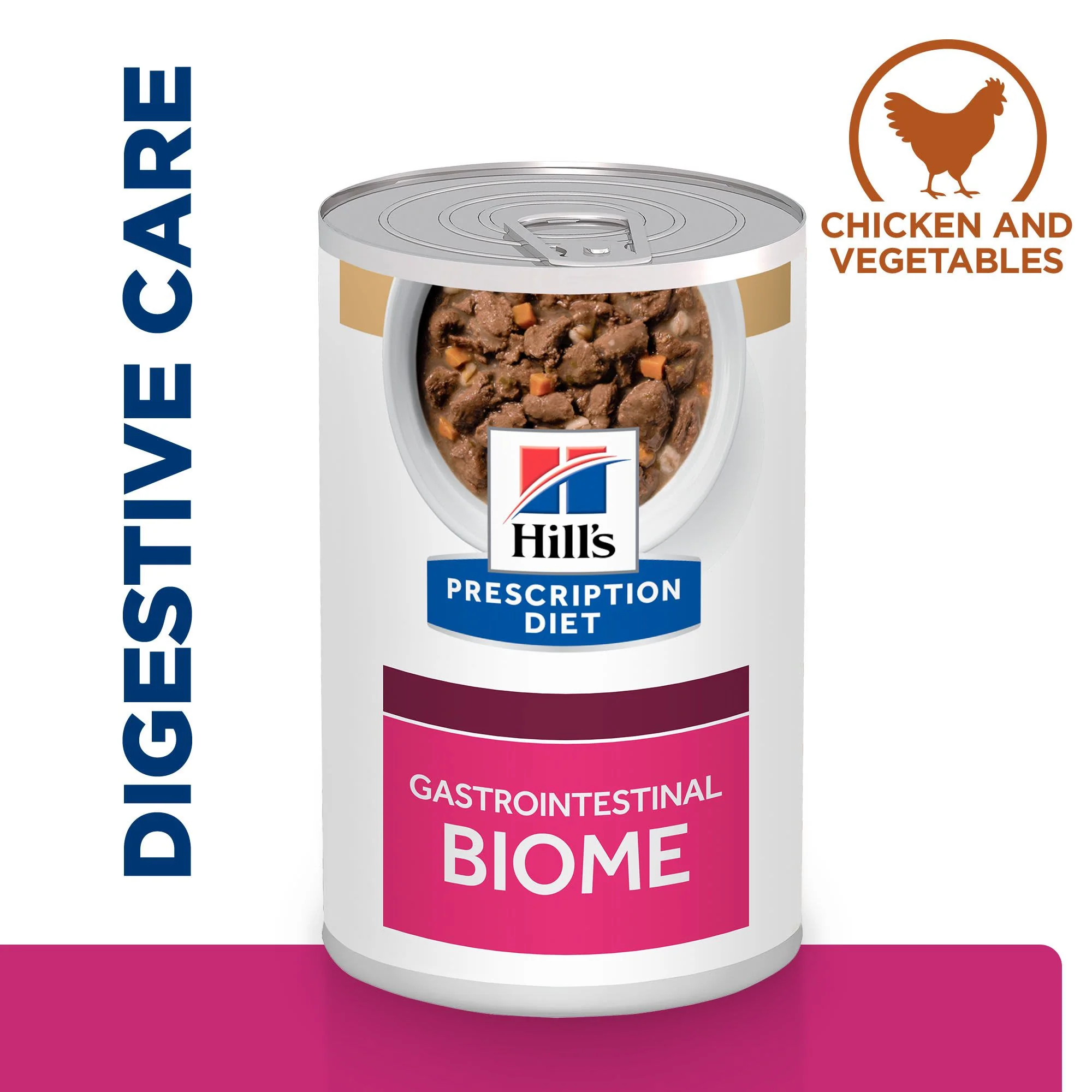Hill's Prescription Diet Gastrointestinal Biome Digestive Care Adult/Senior Wet Dog Food - Chicken & Vegetables - Image 2
