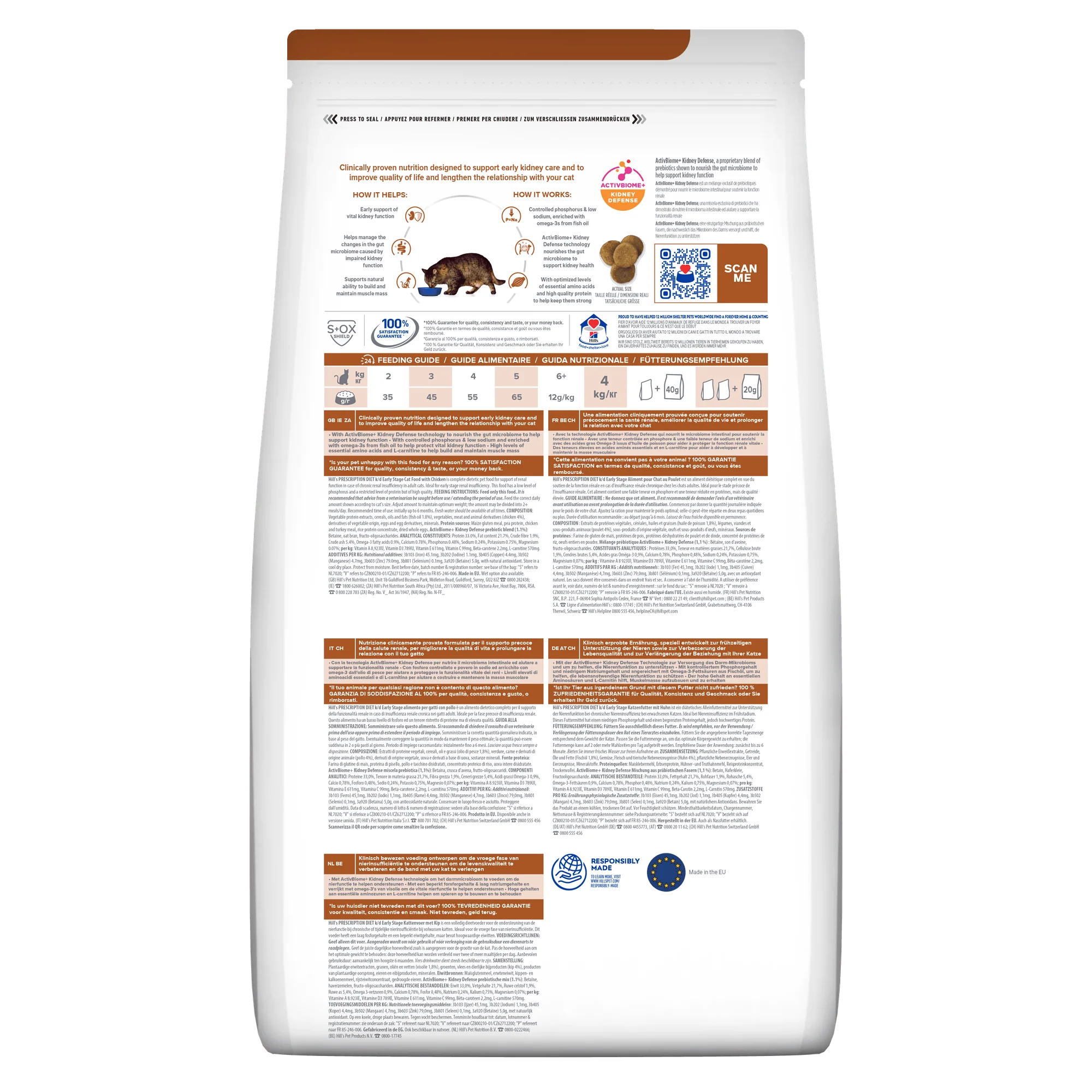 Hill's Prescription Diet k/d Early Stage Kidney Care Dry Cat Food - 3kg Bag - Image 3
