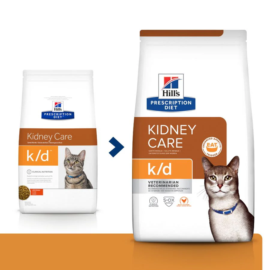 Hill's Prescription Diet k/d Kidney Care Dry Cat Food with Chicken - Image 3
