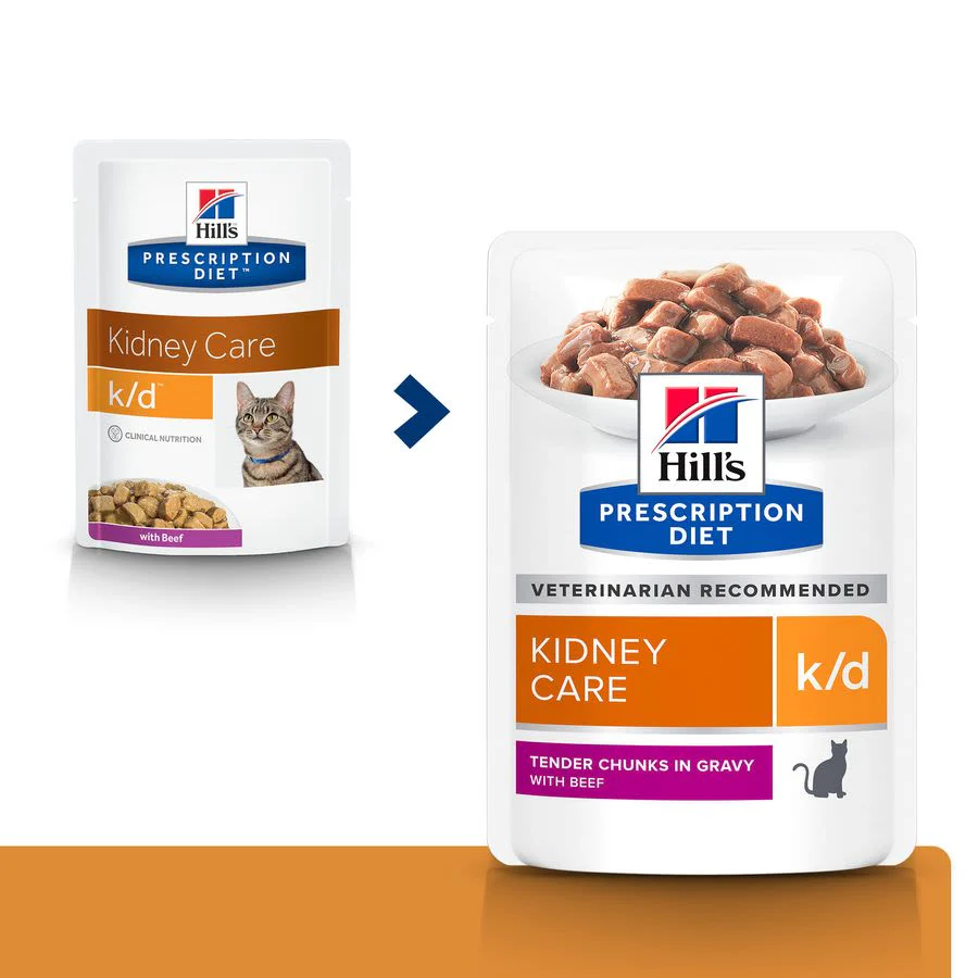 Hill's Prescription Diet k/d Kidney Care Wet Cat Food - Beef - Image 3
