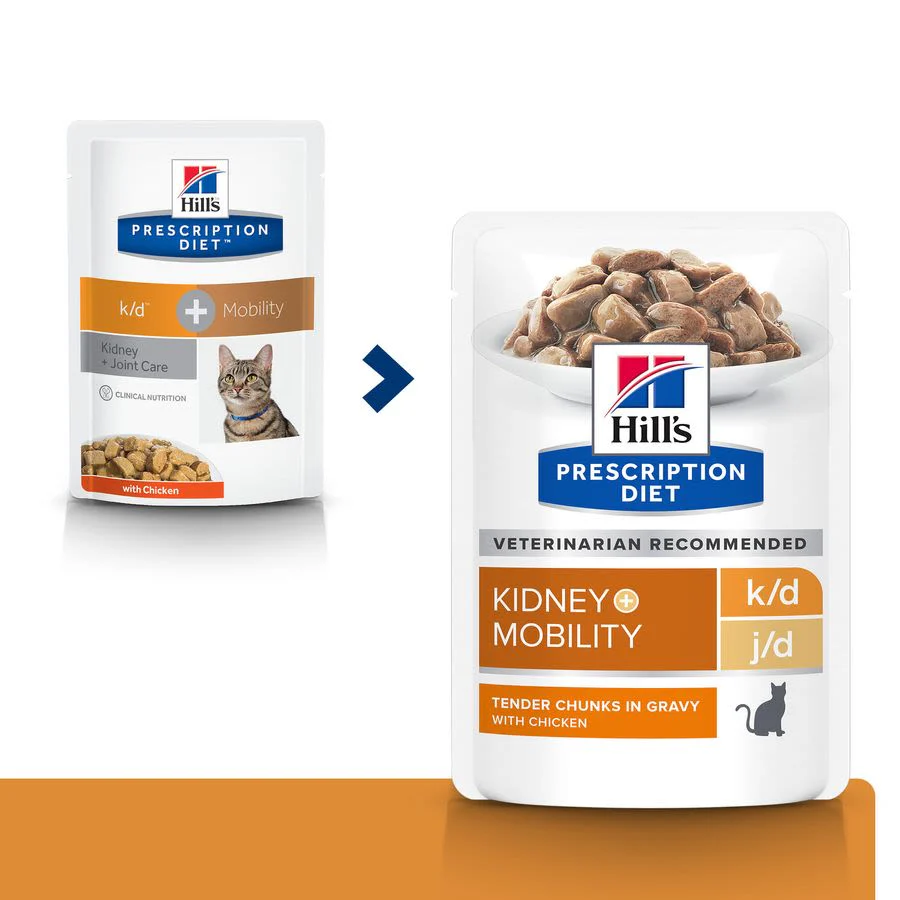 Hill's Prescription Diet k/d + Mobility Wet Cat Food - Chicken - Image 3