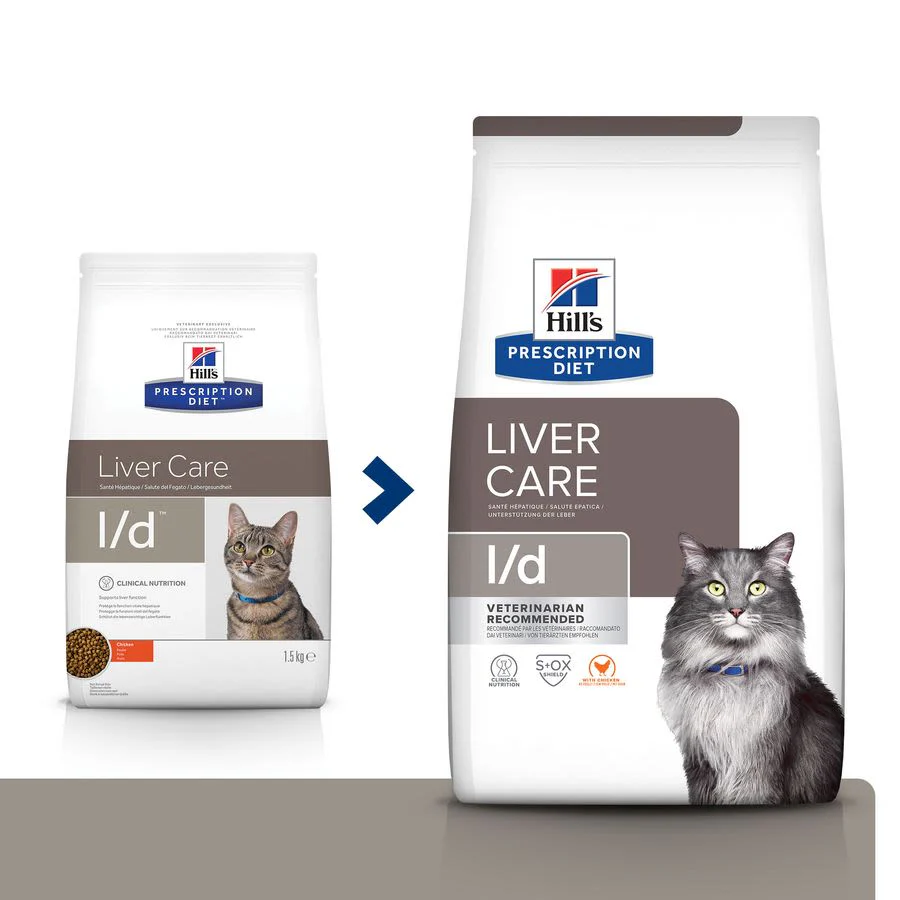 Hill's Prescription Diet l/d Liver Care Dry Cat Food with Chicken - Image 3