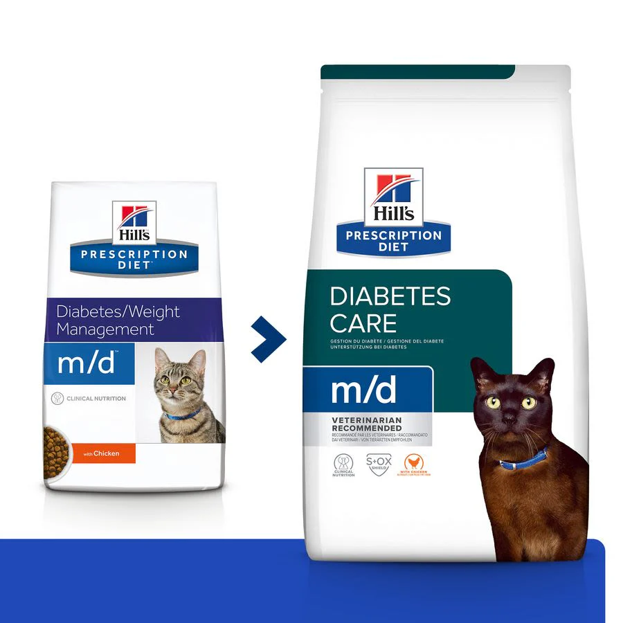 Hill's Prescription Diet m/d Diabetes Care Adult/Senior Dry Cat Food with Chicken - Image 3