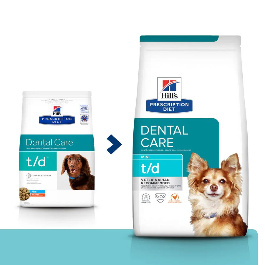 Hill's Prescription Diet t/d Mini Dental Care Adult/Senior Dry Dog Food with Chicken - Image 3