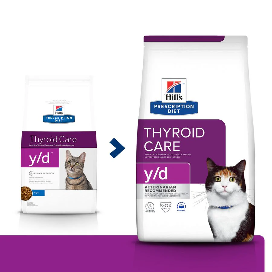 Hill's Prescription Diet y/d Thyroid Care Adult/Senior Dry Cat Food - Original - Image 3