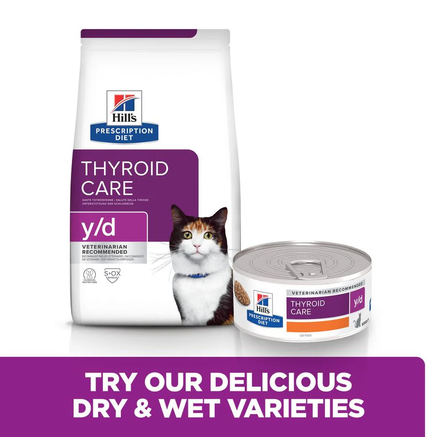 Hill's Prescription Diet y/d Thyroid Care Adult/Senior Dry Cat Food - Original - Image 4