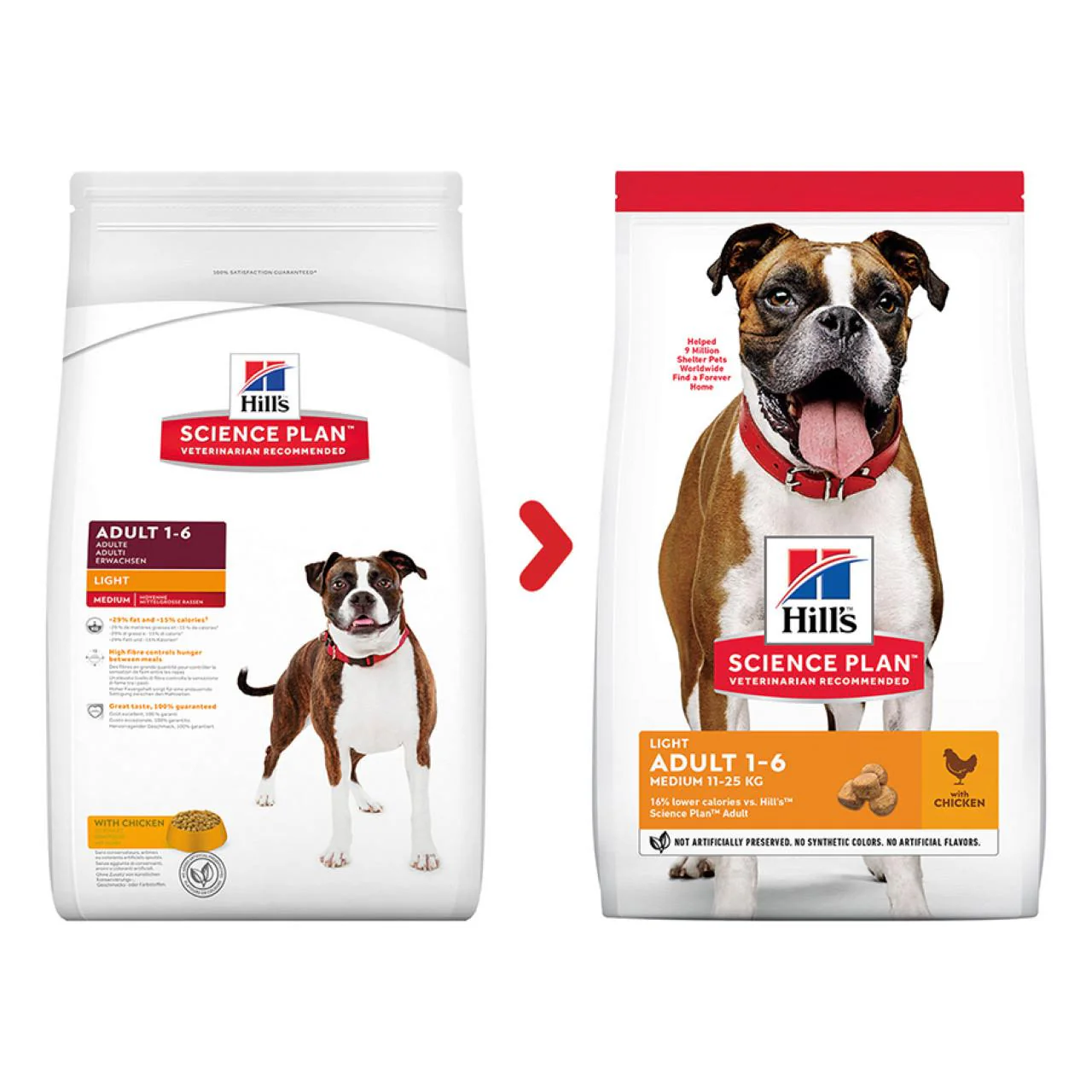 Hill's Science Plan Adult Medium Chicken Light Dry Dog Food - Image 2